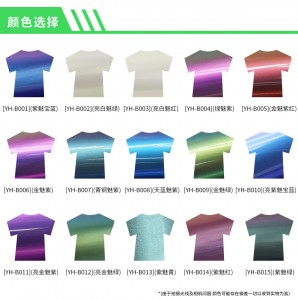 变色龙刻字膜 服装渐变热转印刻字膜 服装烫标烫印膜